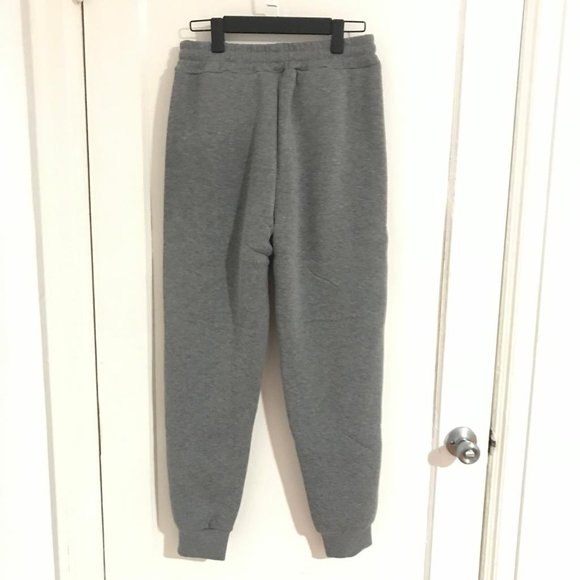 Men's Sherpa-Lined Winter Thick Warm Jogger Sweatpants Grey S/M - Picture 5 of 6